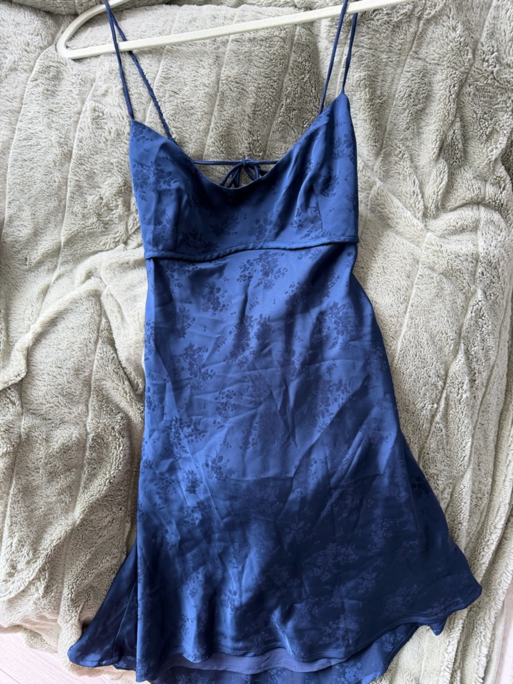 Princess Polly Navy Floral Satin Slip Dress